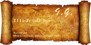 Illich Gábor névjegykártya